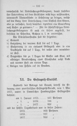 XI. Die Gefängniß-Statistik
