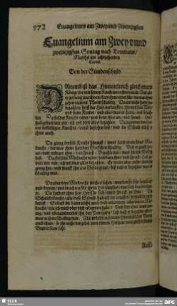 Evangelium am Zwey unnd zweinzigsten Sontag nach Trinitatis, Matthei am achtzehenden Capitel