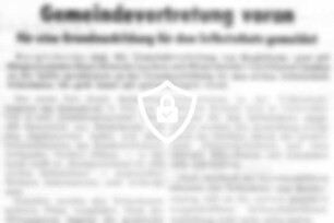 Gemeindevertretung voran