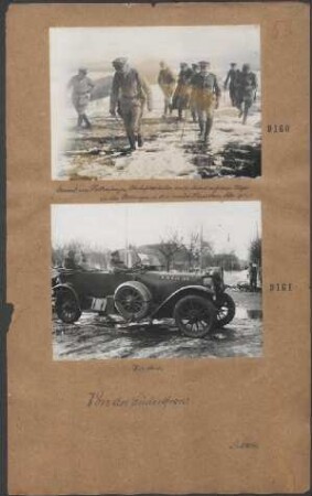 General von Falkenhayn, Oberbefehlshaber der 9. Armee auf dem Wege in die Stellungen in den rumänischen Karpathen