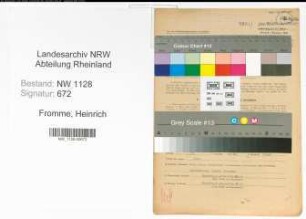 Entnazifizierung Heinrich Fromme , geb. 21.04.1892 (Polizist)