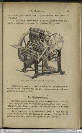 Hoe's Accidenz- und Karten-Schnellpresse mit Tiegeldruck