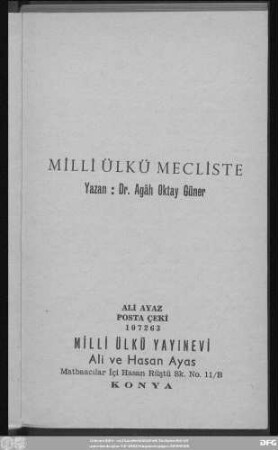 Milli ülkü mecliste