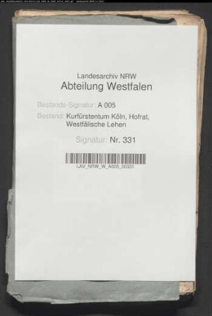 Die Zubehörungen der Freigrafschaft Balve