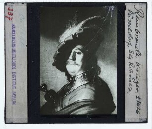 Rembrandt, Büste eines Mannes mit Halsberge und gefiedertem Barett (Privatsammlung)