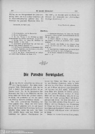Die Parochie Herwigsdorf
