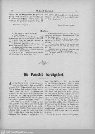 Die Parochie Herwigsdorf