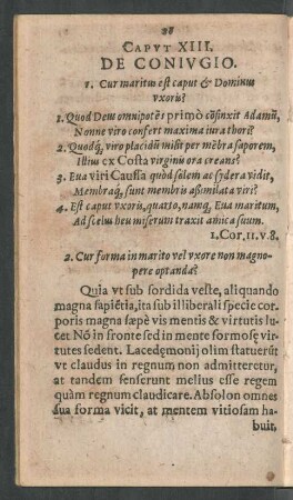 Caput XIII. De Coniugio.