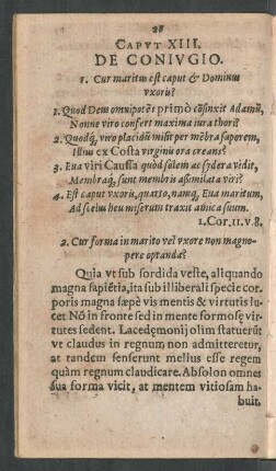 Caput XIII. De Coniugio.