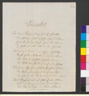 Brief von Nicht ermittelt an Goethe, Johann Wolfgang von