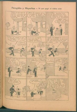 Paragüita y Miquelino. - [Cómic] : El que pagó el vidrio roto