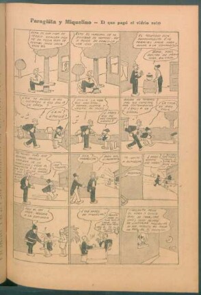 Paragüita y Miquelino. - [Cómic] : El que pagó el vidrio roto
