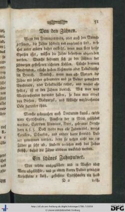Von den Zähnen.