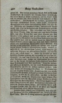 Christian Fürchtegott Gellerts Leben.