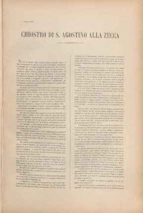 Tavola XXI. Chiostro di S. Agostino alla Zecca