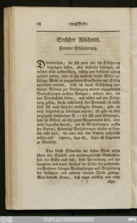 Sechster Abschnitt. Fernere Erläuterung.