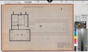 Soest, Amtsgericht und Gefängnis, Erweiterungsbau, Dachgeschoss, Grundriss, Baubestandszeichnung