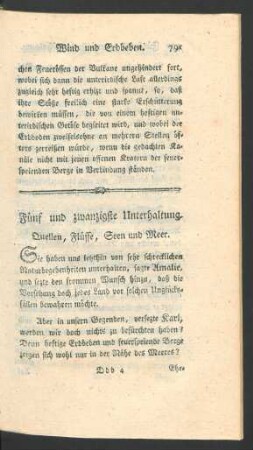 Fuenf und zwanzigste Unterhaltung. Quellen, Fluesse, Seen und Meer.
