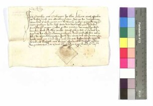 Sweiker von Sickingen: Gültschuld; aufgedr. Siegel: Sweiker von Sickingen.