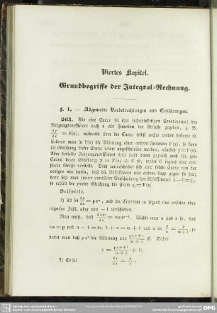Viertes Kapitel. Grundbegriffe der Integral-Rechnung