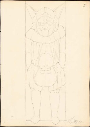 Rathaus, Wernigerode: Stein- oder Holz- (Knaggen-?)Figur