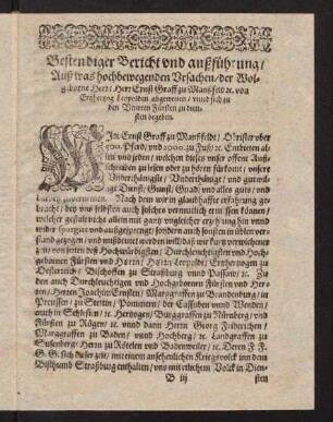 13-23, Bestendiger Bericht und Außführung...