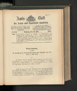 No. 173, 25. Juli 1916
