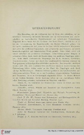 Literaturbericht