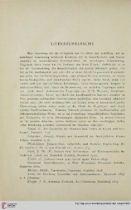 Literaturbericht