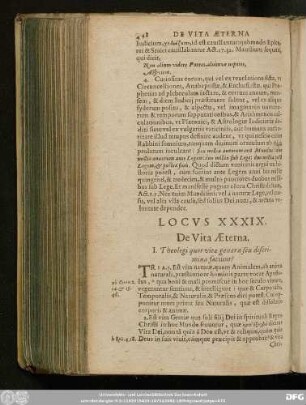 Locus XXXIX. De Vita Aeterna.