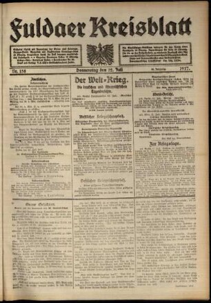 Ausgabe vom Donnerstag, den 12. Juli 1917.