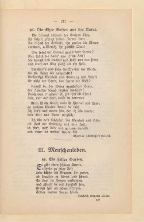 III. Menschenleben
