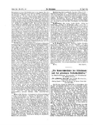 "Die Unterrichtsfächer der Mittelschule und der gehobenen Volksschulklassen"