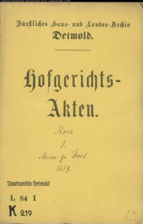Koch, Johann gegen Bernd Meier zu Werl - Beleidigung
