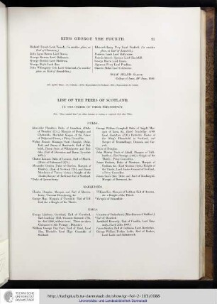 List of the Peers of Scotland