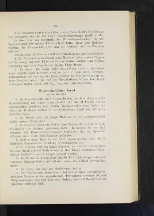 Wissenschaftlicher Abend am 14. Mai 1904.