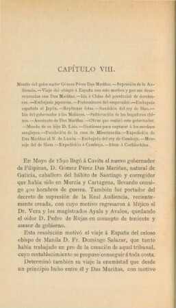 Capítulo VIII. Mando del gobernador Gómez Pérez Das Marinas. - ...