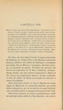 Capítulo VIII. Mando del gobernador Gómez Pérez Das Marinas. - ...