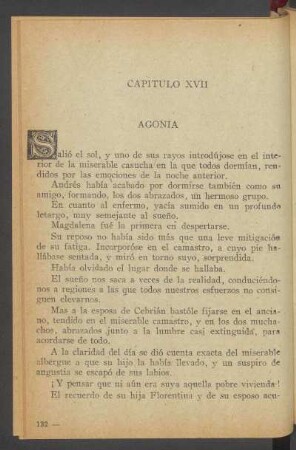 Capítulo XVII - Agonía