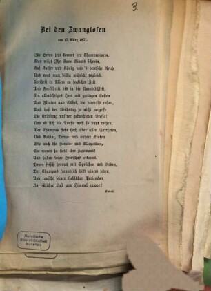 Bei den Zwanglosen : am 12. März 1871