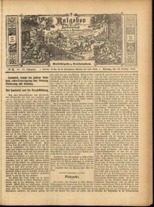 Ausgabe vom Sonntag, den 15. Oktober 1905.