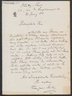 Brief an B. Schott's Söhne : 30.06.1888