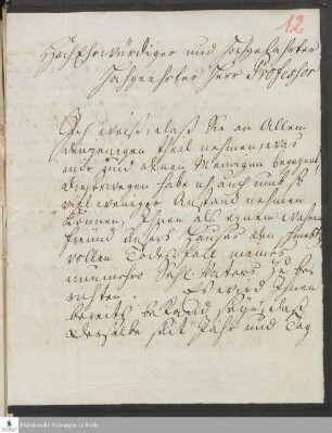 Brief von Johann Ludwig v. Holstein an [Gotthilf August Francke].