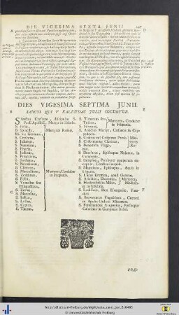 Dies Vigesima Septima.