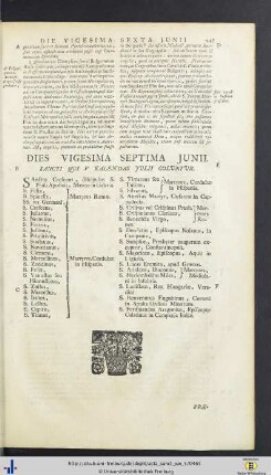 Dies Vigesima Septima.