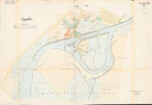 Kanalisierung der Aller. Stauanlage, Oldau: Lageplan 1:1000