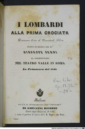 I Lombardi alla prima crociata