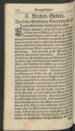 II. Kirchen-Gebete