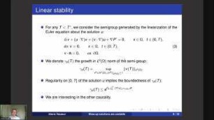 Instability of finite time blow-ups solutions for incompressible Euler
