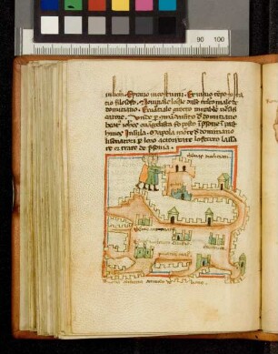 Der Stadtplan von Rom in der Form eines Löwens